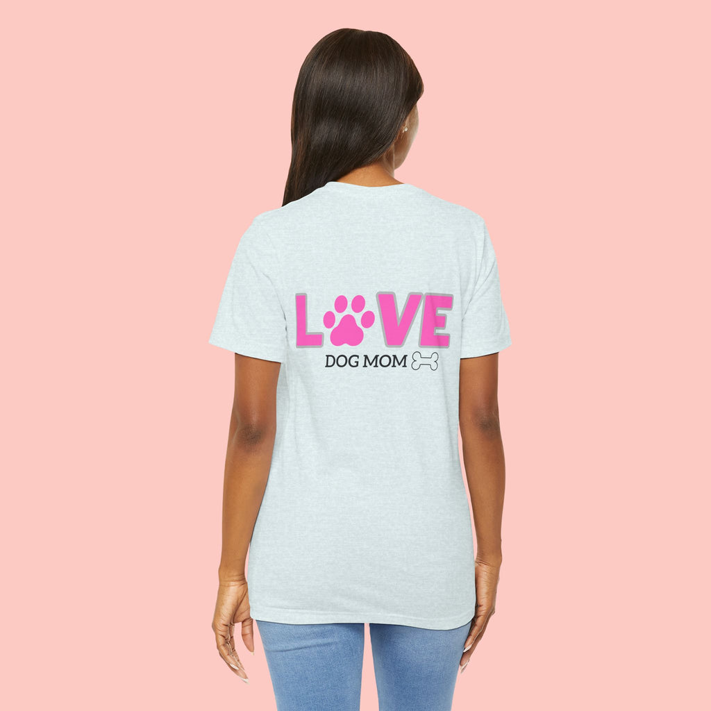 Dog Mom Love T-Shirt — "LOVE" Paw Graphic Tee