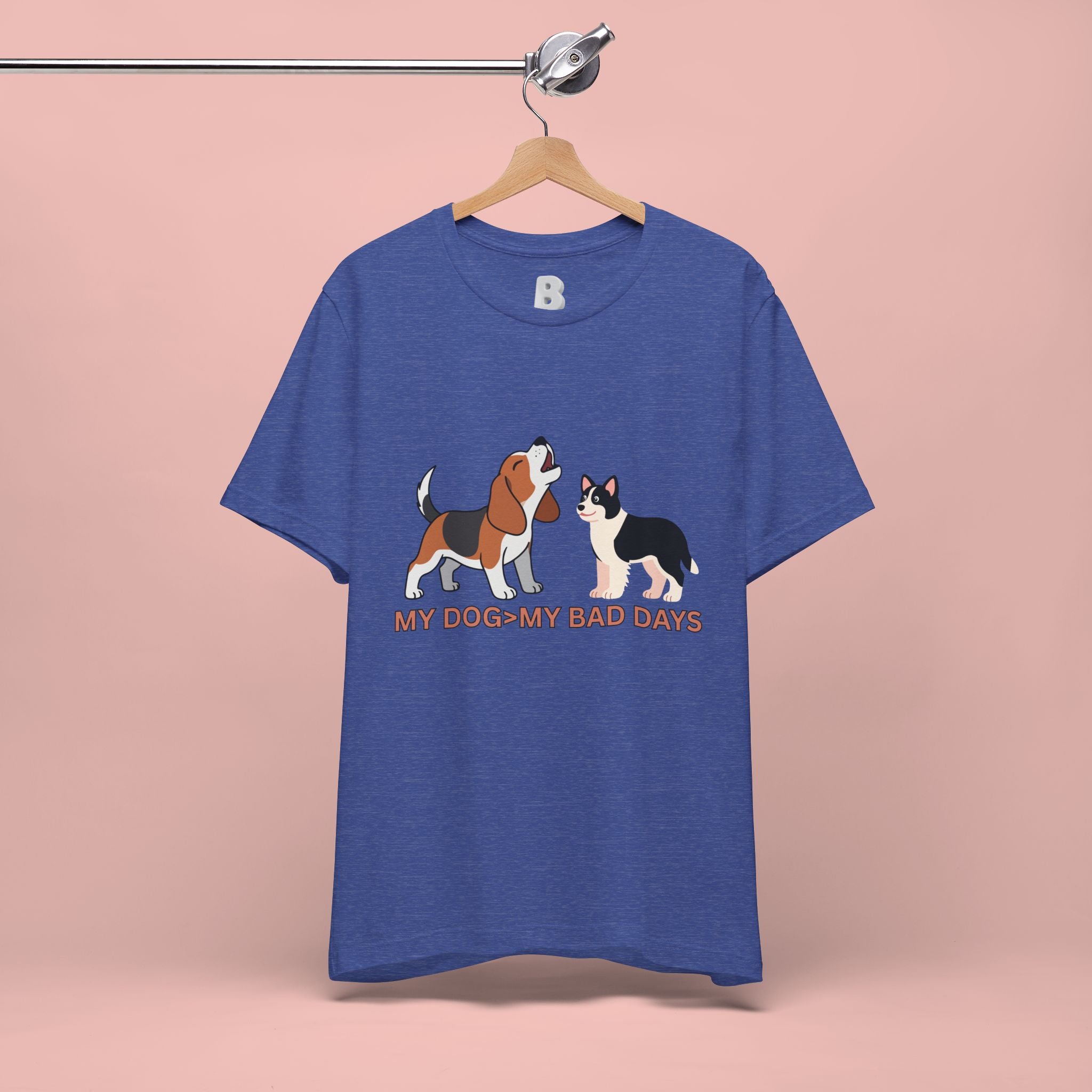 My Dog > My Bad Days T‑Shirt — Cute Beagle & Corgi Graphic Tee for Dog Lovers