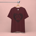 Fingerprint Heart Paw T-Shirt — Dog Paw Love Tee
