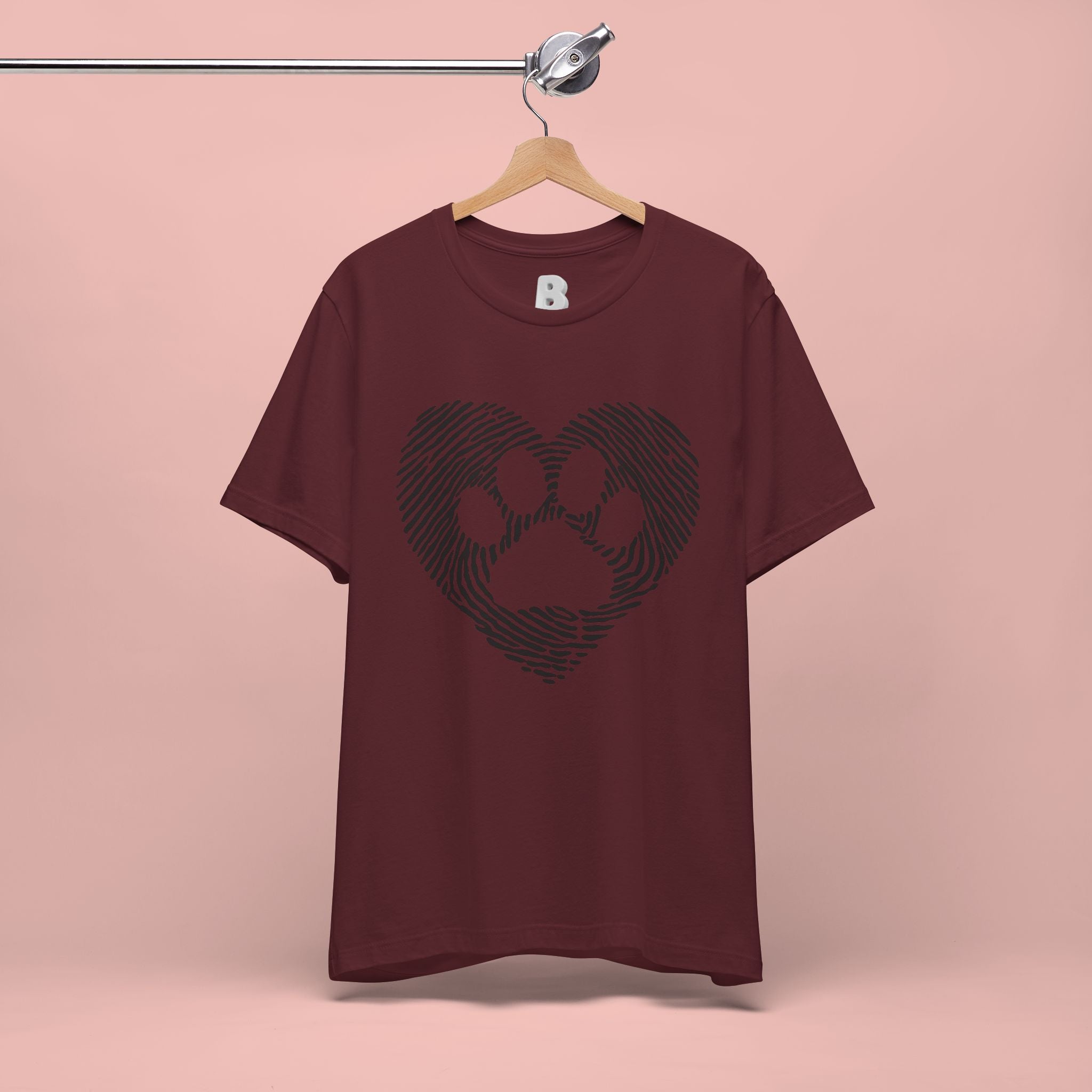 Fingerprint Heart Paw T-Shirt — Dog Paw Love Tee