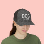 Dog Mom Trucker Cap — Rhinestone Lettering Snapback Hat