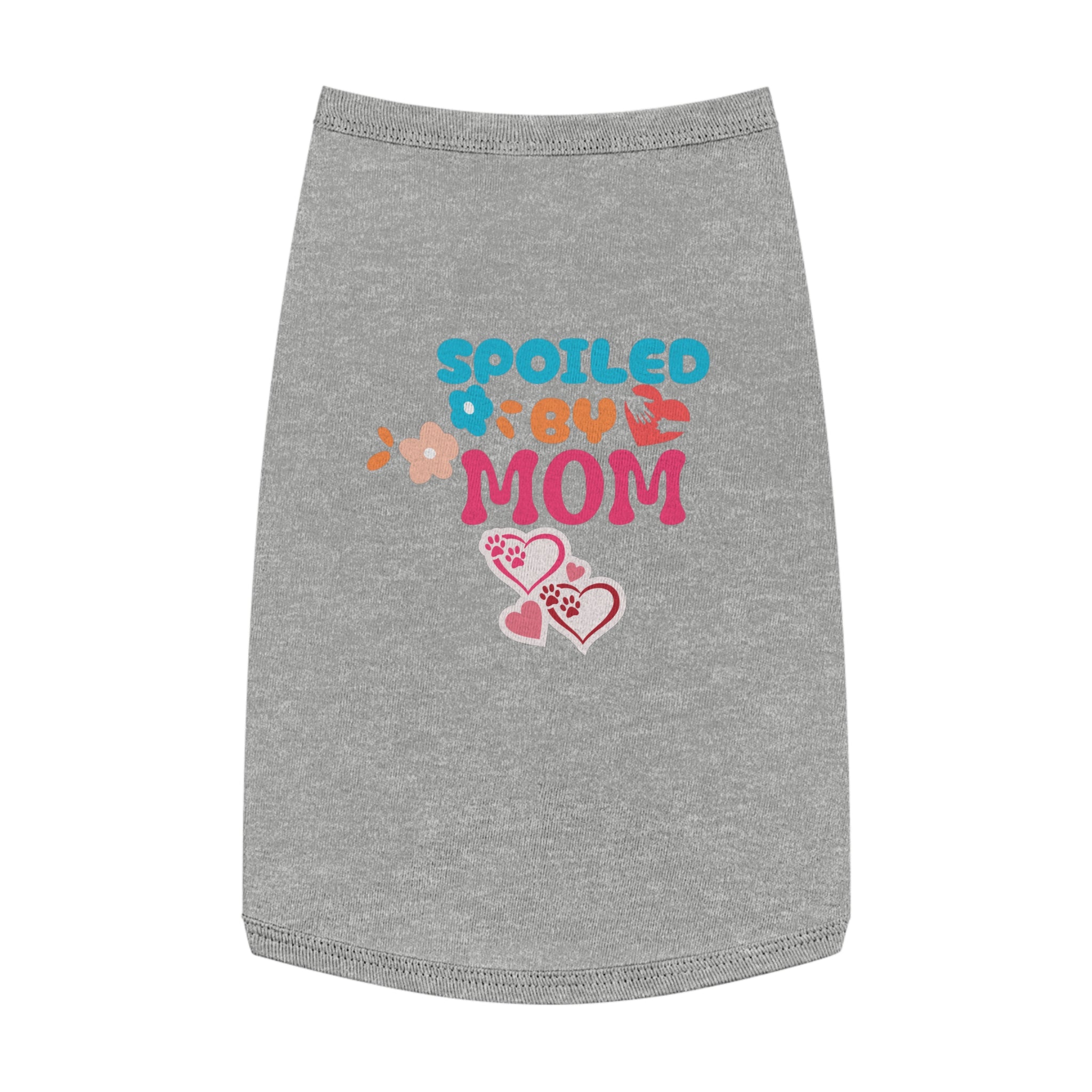 Pet Tank - "Spoiled by Mom" Cute Floral Dog & Cat Tank Top