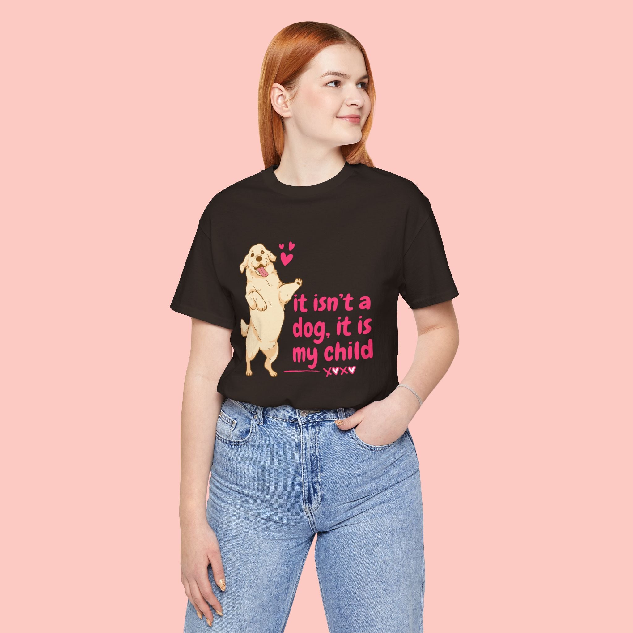 Dog Mom T-Shirt — "It Isn’t a Dog, It Is My Child" Cute Golden Retriever Tee