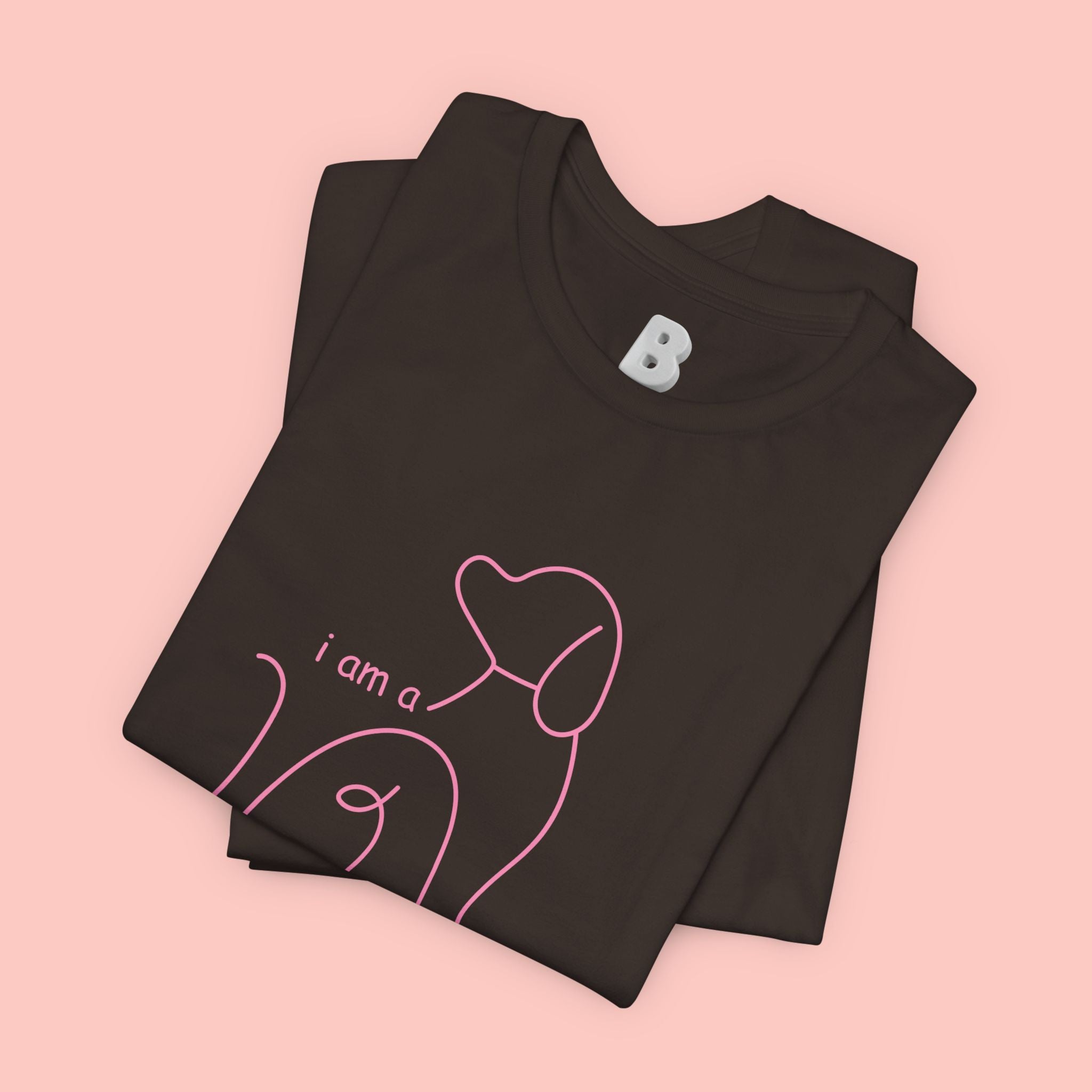 Dog Mom T‑Shirt – Minimal Pink Line Art Dog Tee