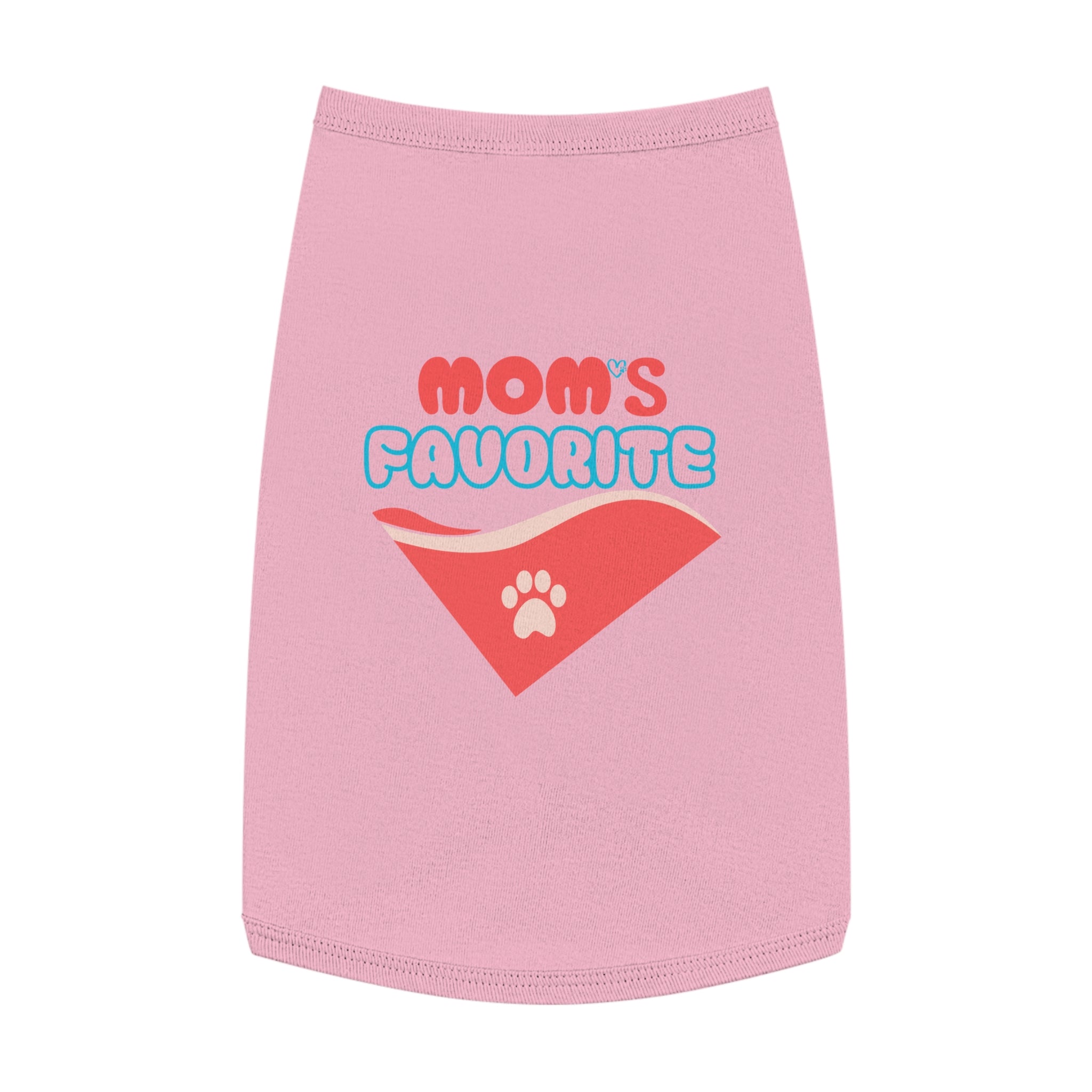 Mom's Favorite Pet Tank Top – Cute Paw Print Bandana Design for Dogs & Cats