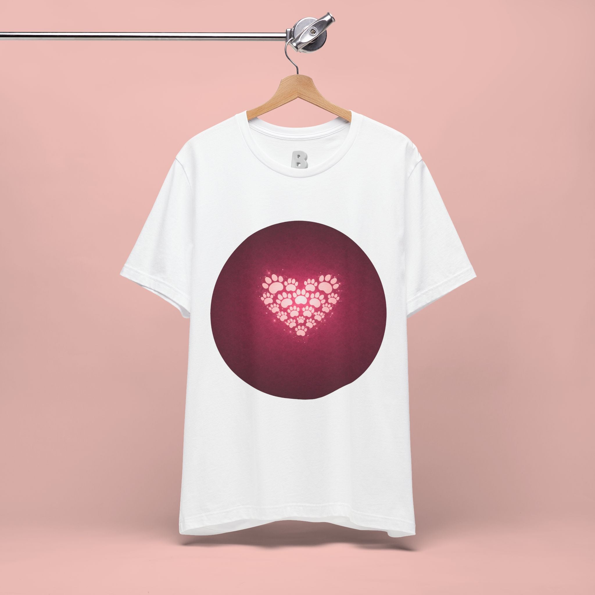 Paw Print Heart T‑Shirt — Cute Pet Lover Tee