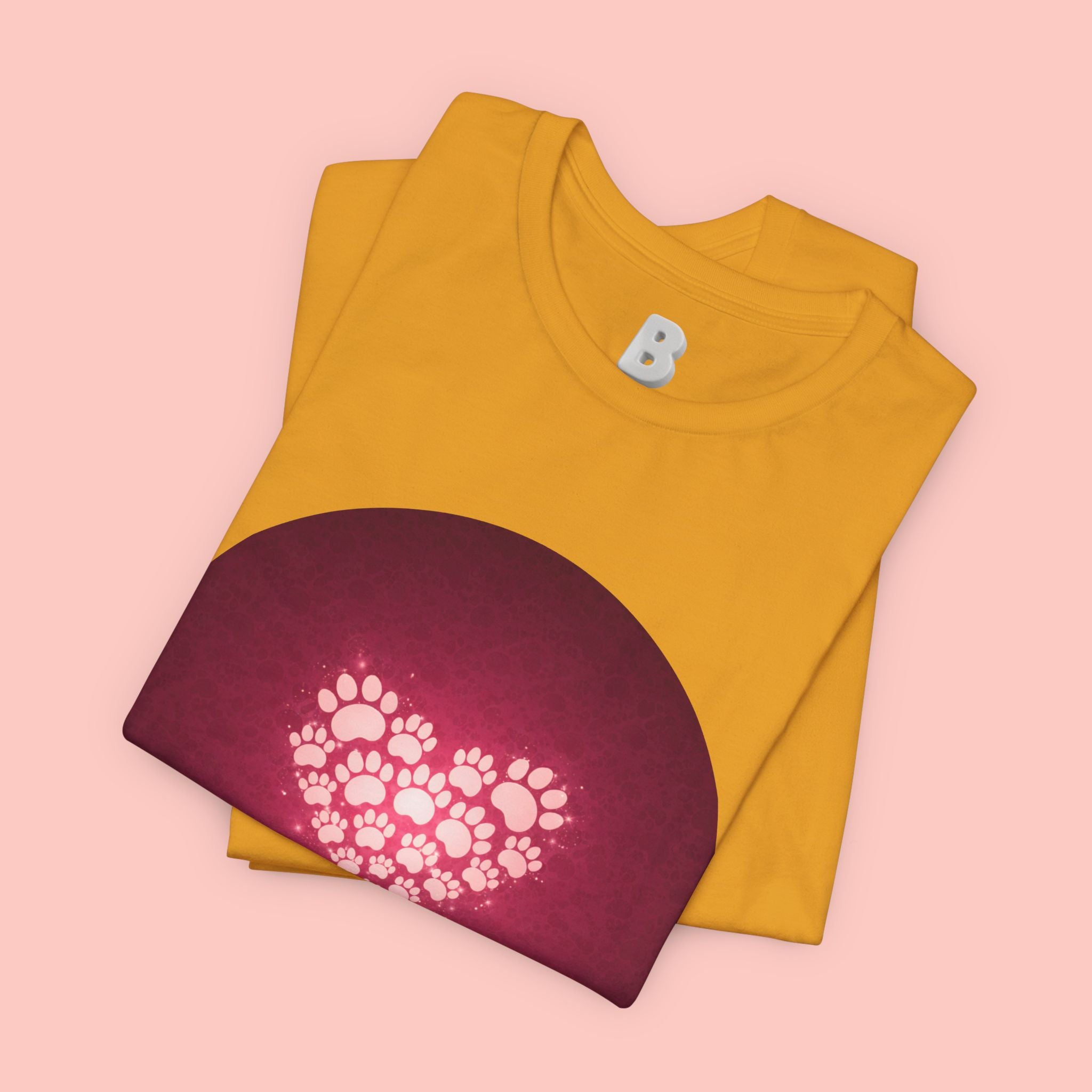 Paw Print Heart T‑Shirt — Cute Pet Lover Tee