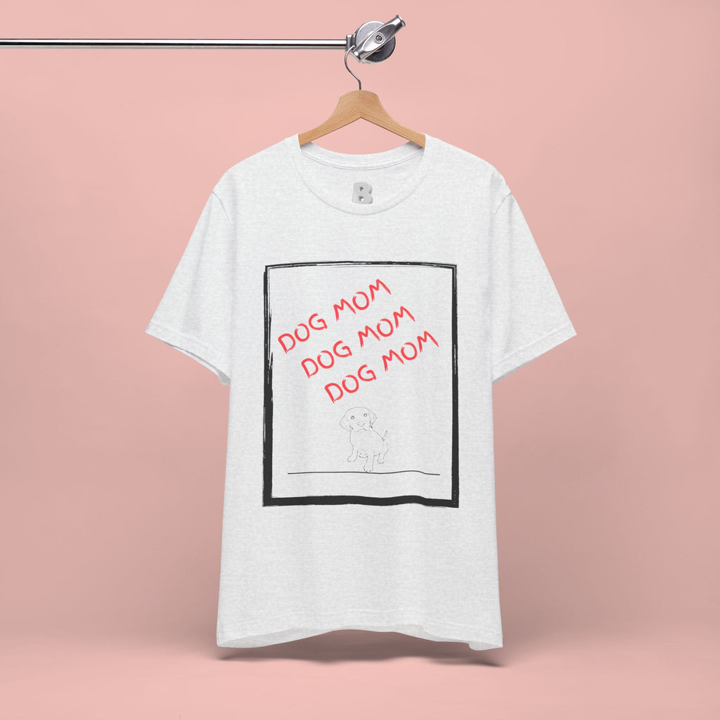 Dog Mom Graphic Tee — 'Dog Mom Dog Mom Dog Mom' Casual Pet Lover T-Shirt