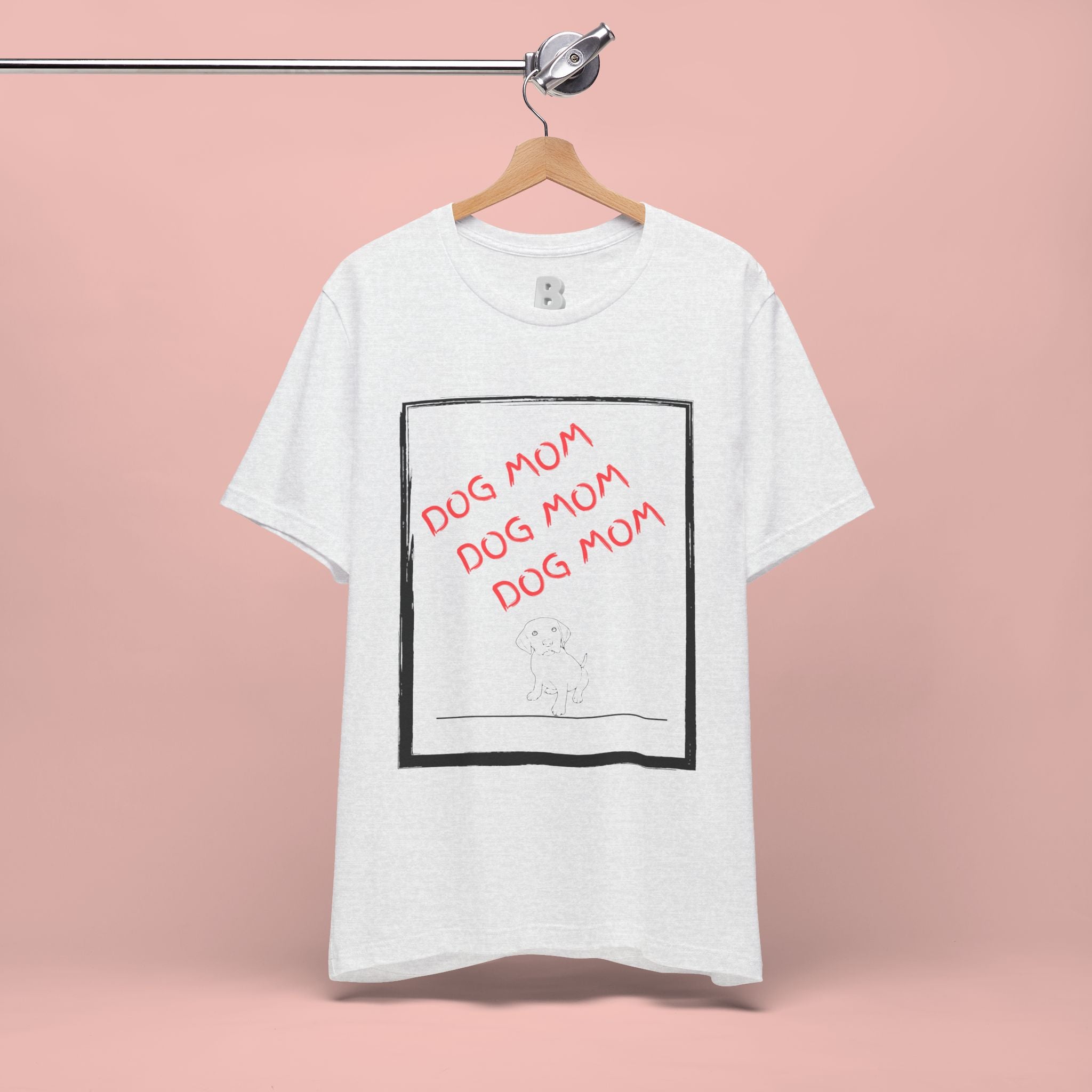 Dog Mom Graphic Tee — 'Dog Mom Dog Mom Dog Mom' Casual Pet Lover T-Shirt