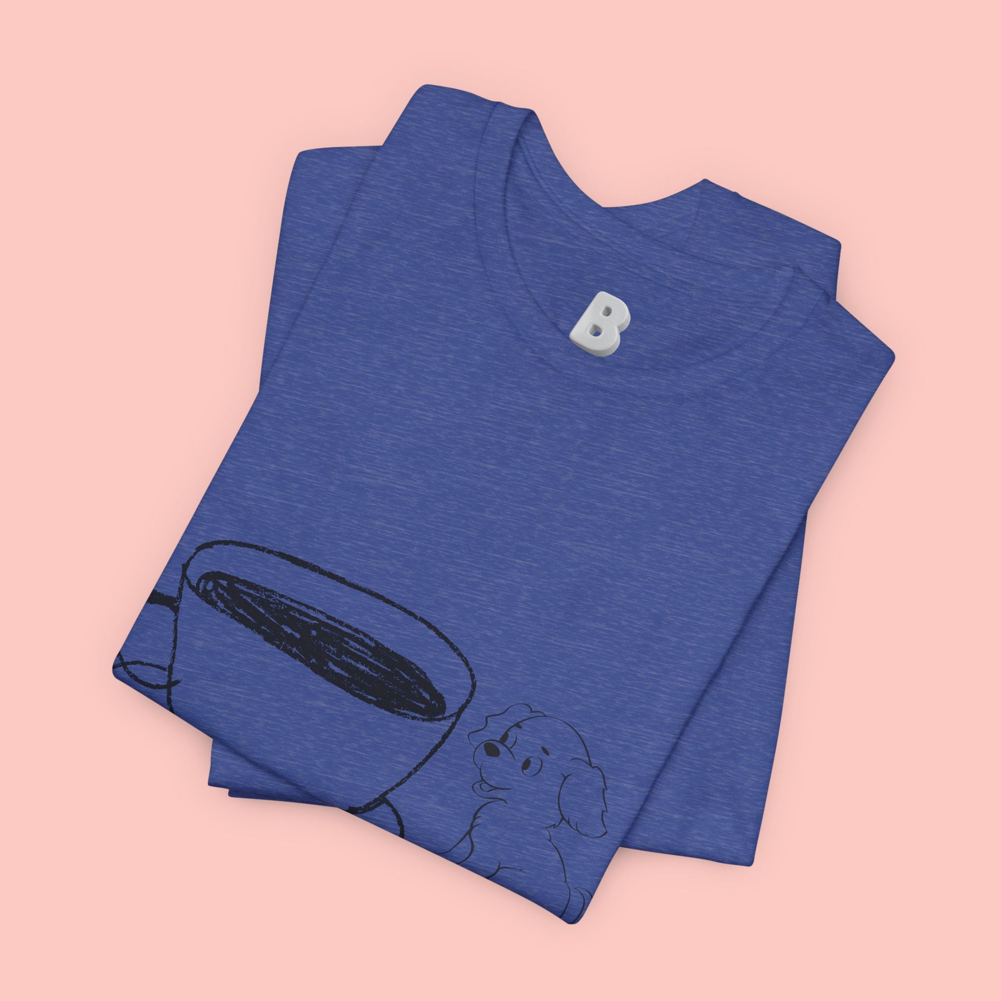 Coffee With My Dog T‑Shirt — Cute Minimalist Dog & Coffee Tee