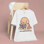Paw Prints On My Soul T‑Shirt — Cute Reading Puppy Graphic Tee