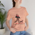 Walk With Your Dog Tee — Cute Dog Walking Graphic T-Shirt