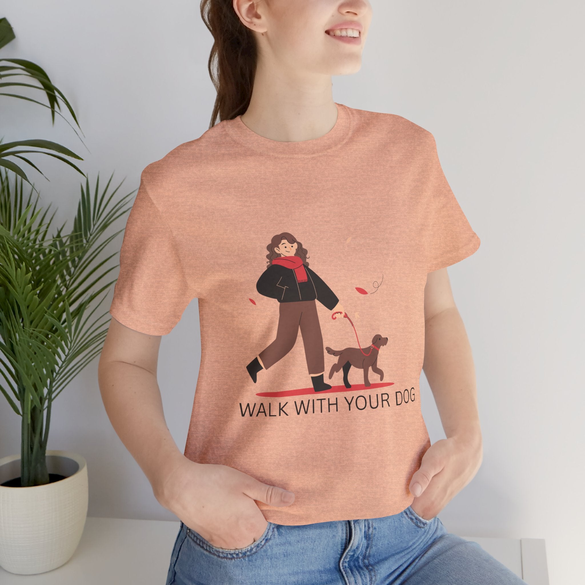 Walk With Your Dog Tee — Cute Dog Walking Graphic T-Shirt