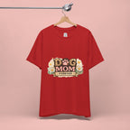 Dog Mom Forever T‑Shirt — Floral Paw Print Tee for Pet Lovers