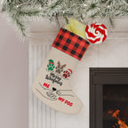 Merry Woofmas Dog Christmas Stocking — 'Me  My Dog' Plaid Cuff Holiday Stocking