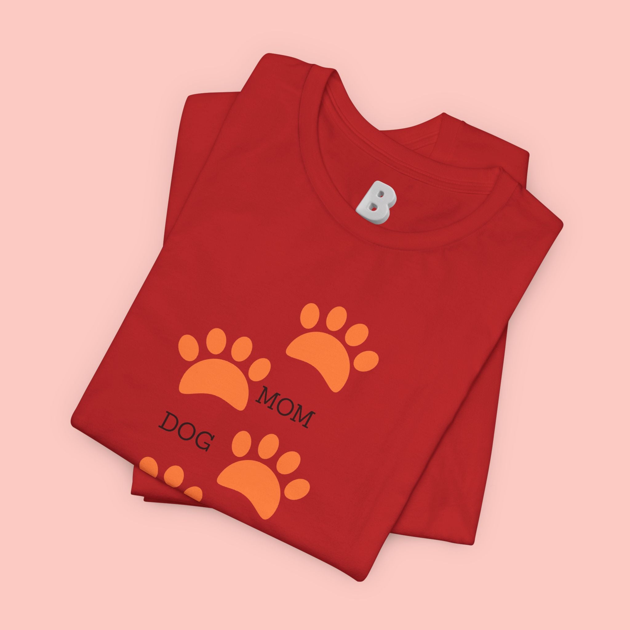 Dog Mom Paw Print T-Shirt — Cute Pet Lover Graphic Tee