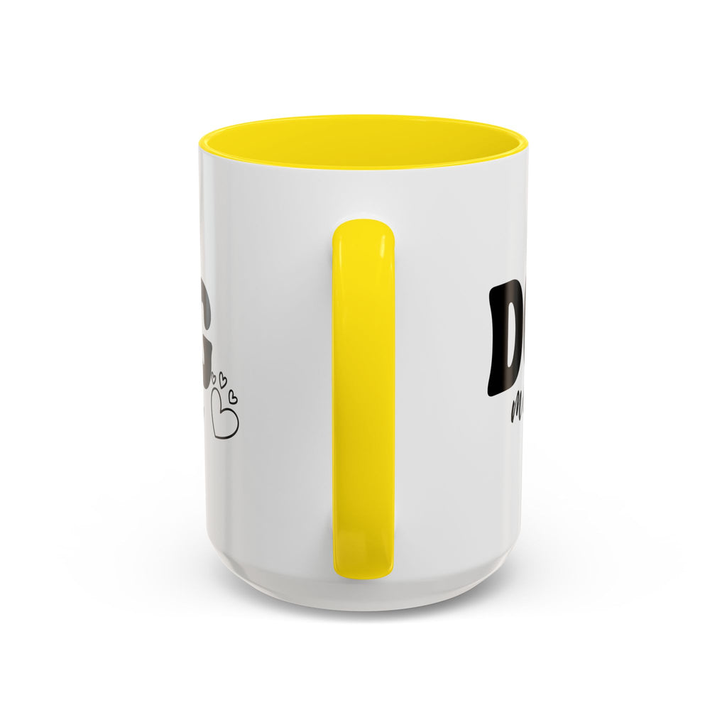 Dog Mama Accent Coffee Mug — Cute Black & White Pet Lover Gift (11/15oz)