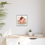 Dog Mom Canvas Print — Framed Matte Wall Art with Cute Dogs & Hearts