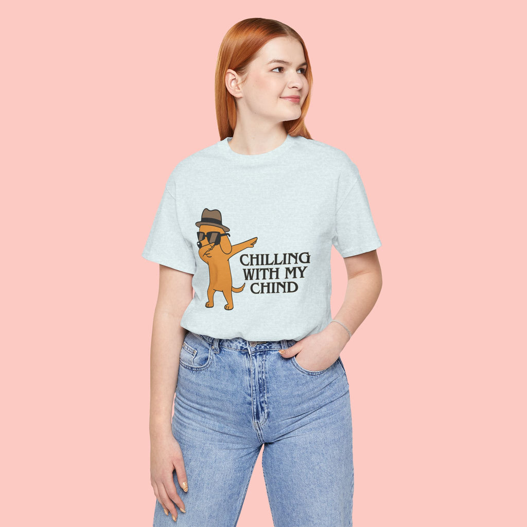 Chilling With My Chind T-Shirt — Funny Dabbing Cat Graphic Tee