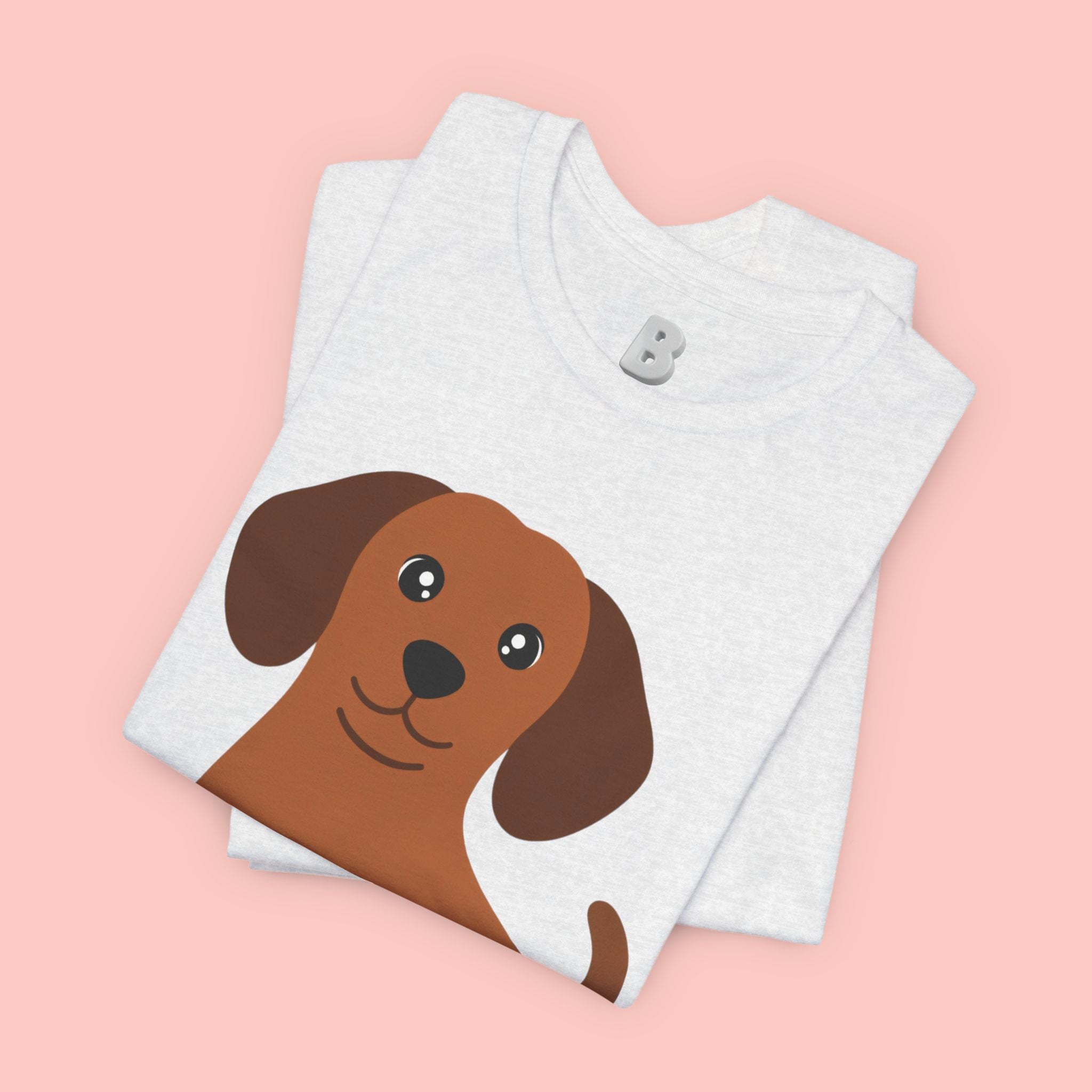 Dachshund Puppy Graphic T-Shirt — Cute Brown Dog Tee