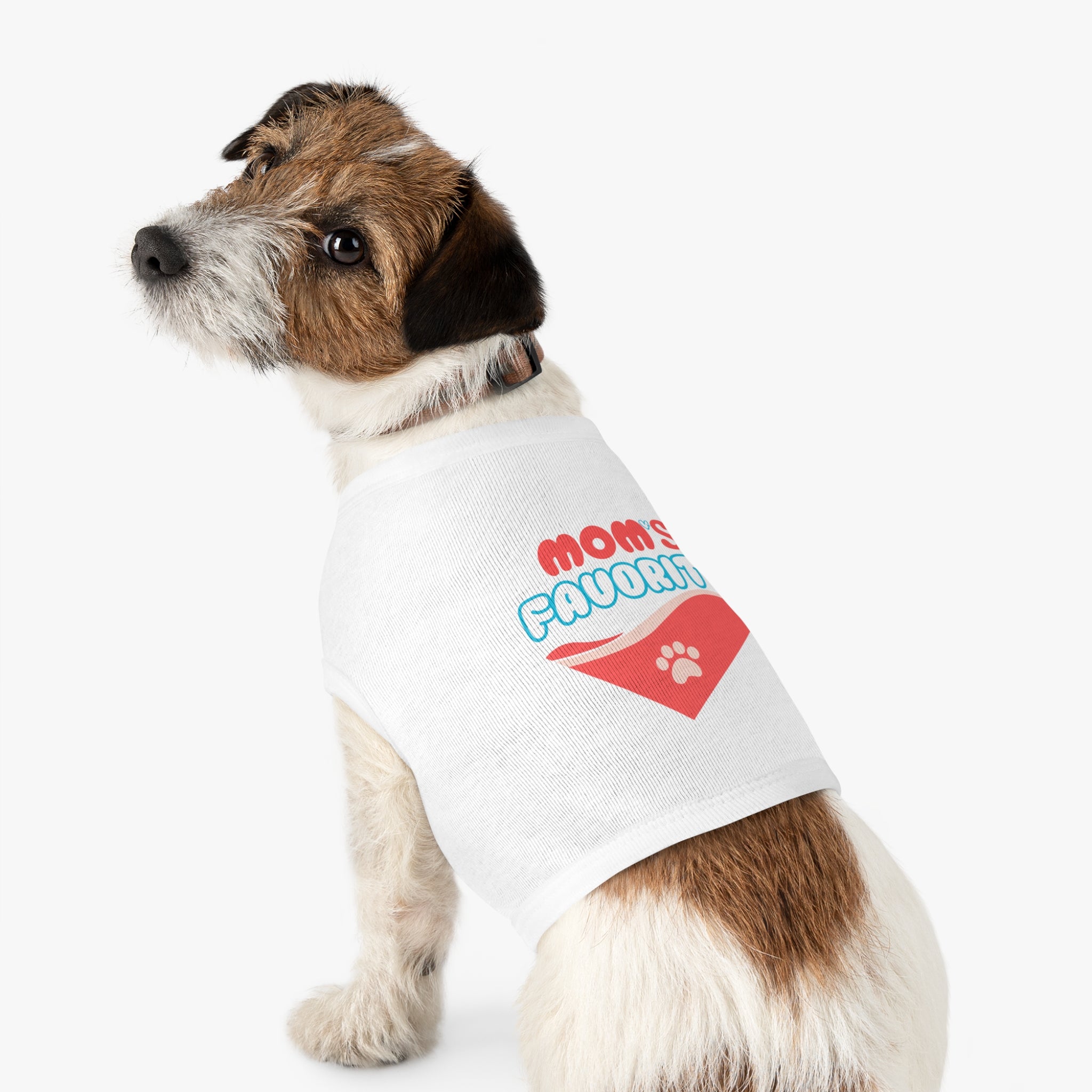 Mom's Favorite Pet Tank Top – Cute Paw Print Bandana Design for Dogs & Cats
