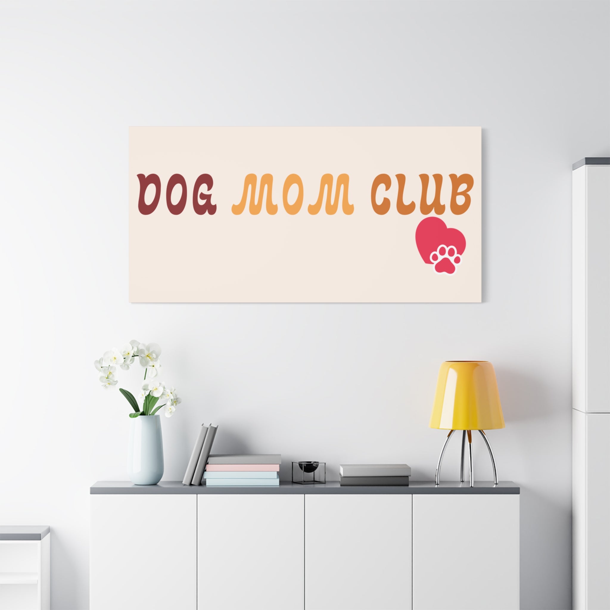 Dog Mom Club Canvas Wall Art — Matte Stretched 1.25"