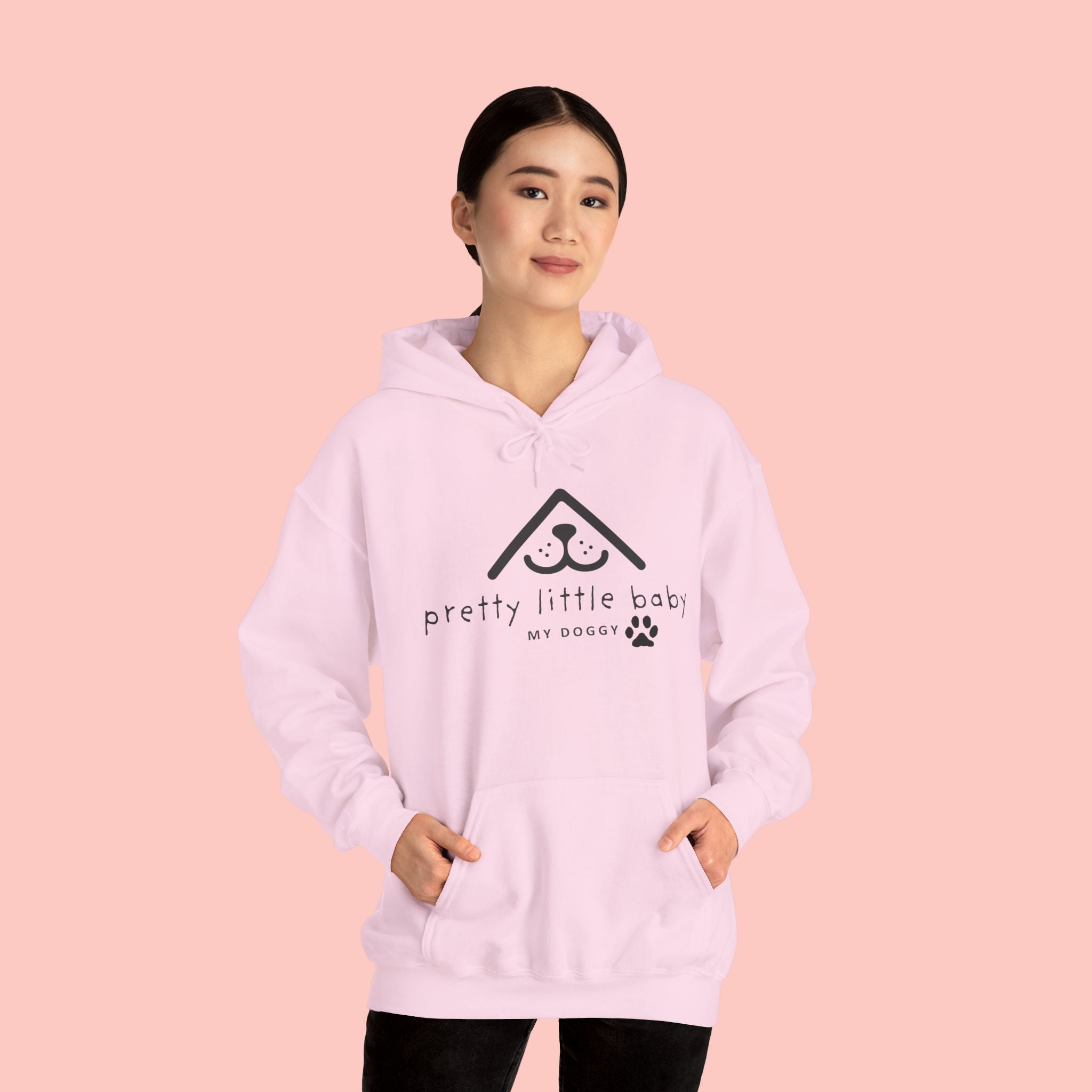 Pretty Little Baby Dog Hoodie – Cute Minimalist Paw Print Sweatshirt