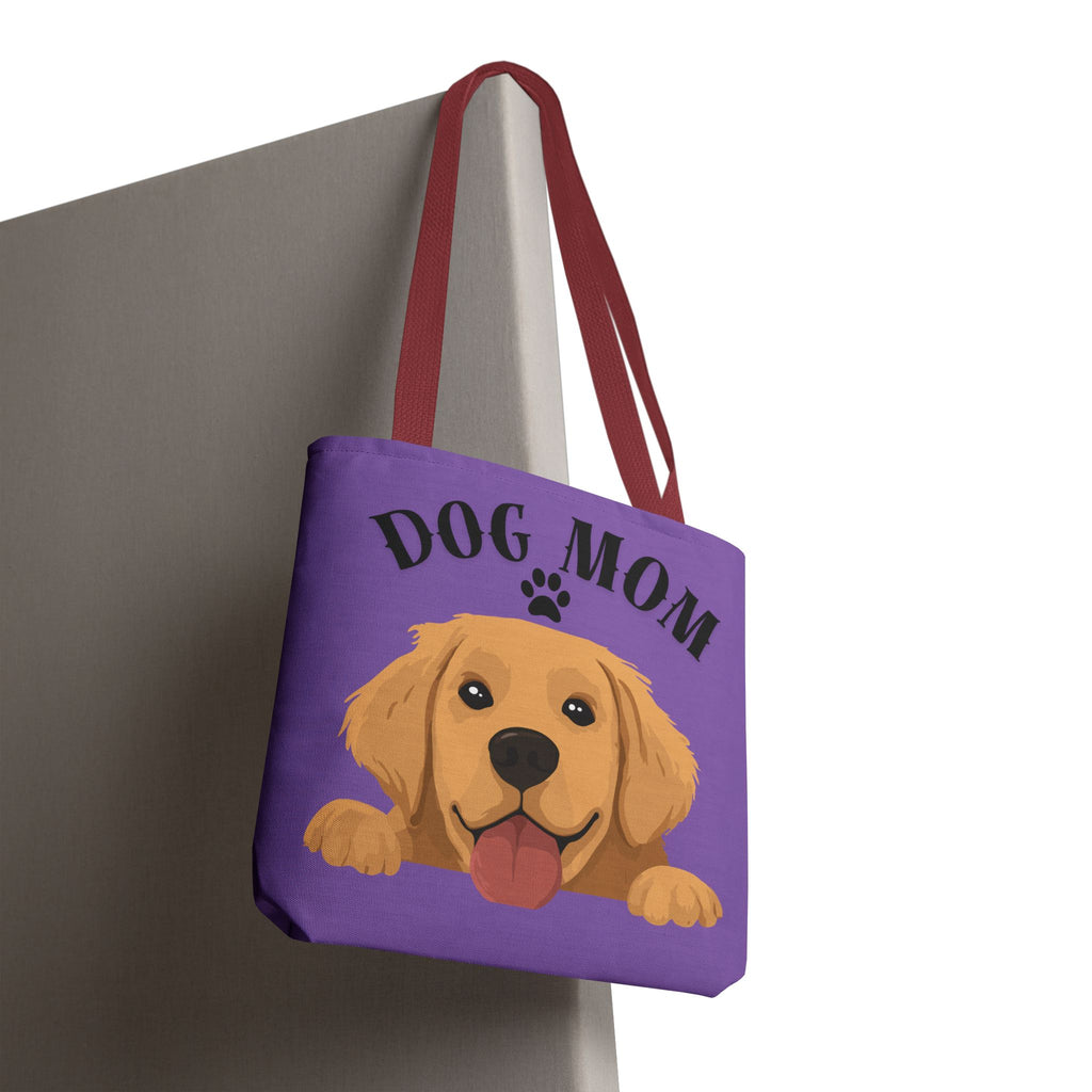 Dog Mom Tote Bag — Cute Golden Retriever Paw Print All-Over-Print Tote