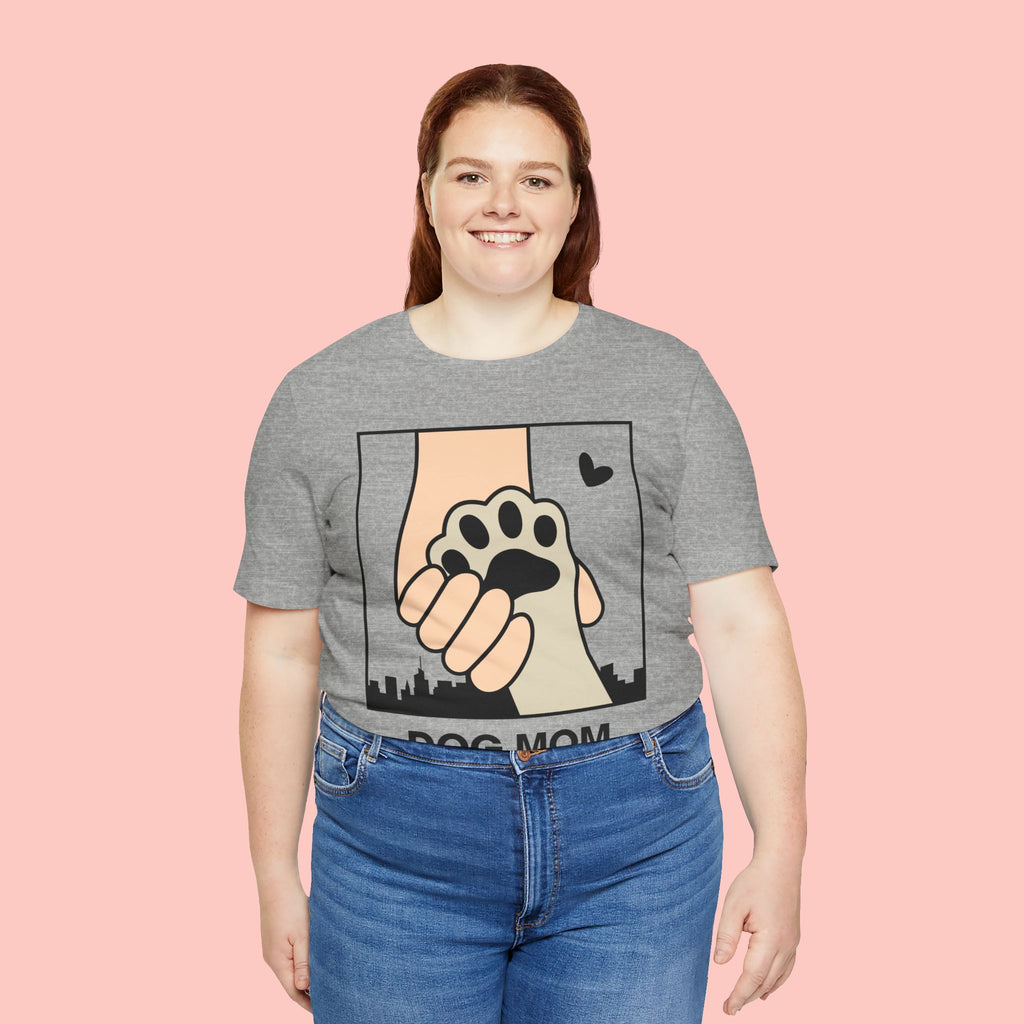 Dog Mom T-Shirt — "Love Your Dog Like a Mom" Paw Print Graphic