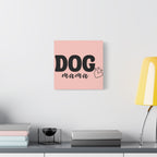 Dog Mama Pink Canvas Wall Art — Heart Pet Mom Decor
