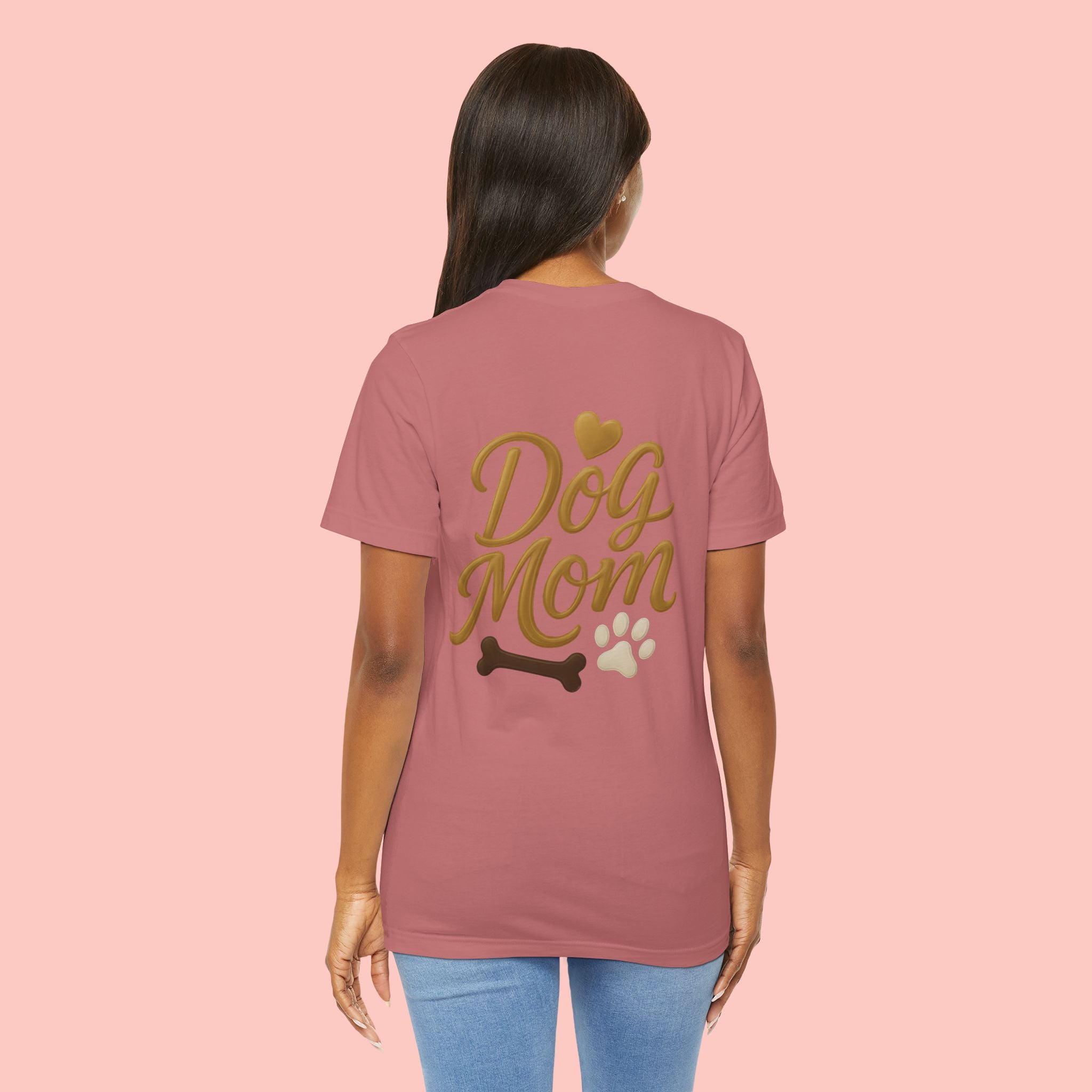 Dog Mom T-Shirt — Cute Paw & Bone Graphic Tee for Pet Lovers