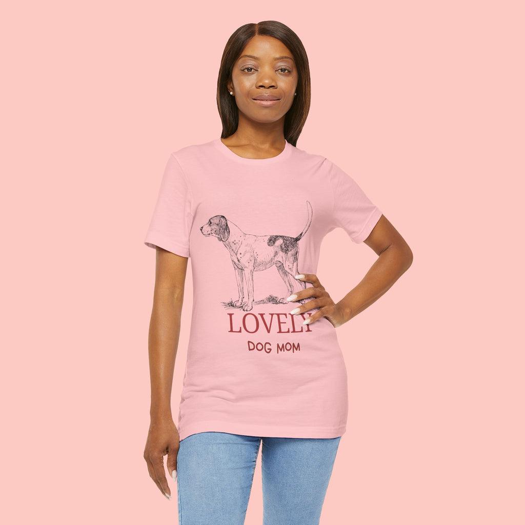 Lovely Dog Mom T-Shirt — Vintage Sketch Dog Graphic Tee