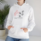Dog Cuddle Hoodie – Minimal Paw Print & Script Pet Lover Sweatshirt
