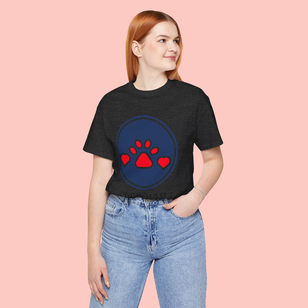 Dog Mama T-Shirt — Cute Paw & Heart Graphic Tee for Dog Lovers