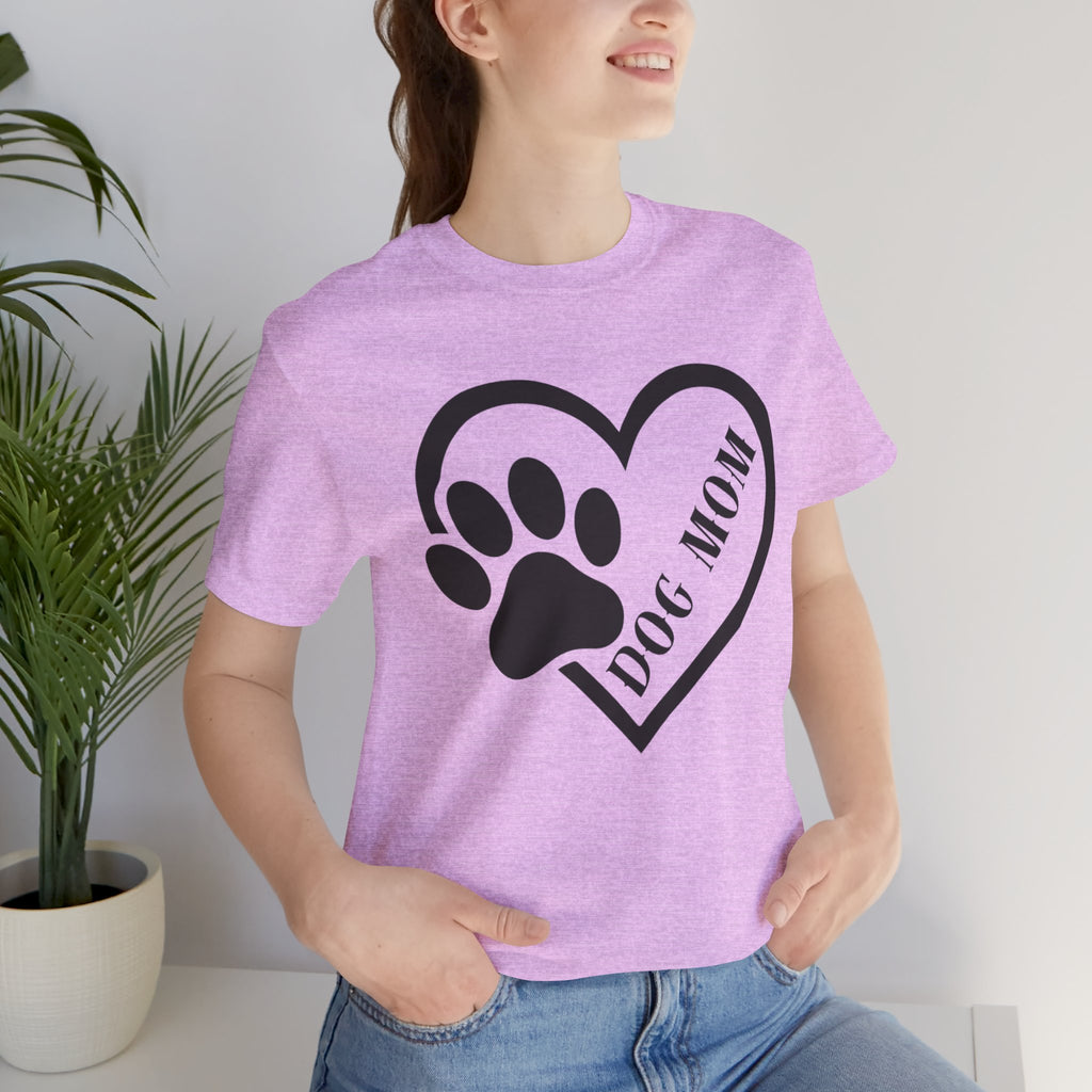 Dog Mom Heart Paw T-Shirt