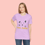 Dog Mama Graphic Tee — Cute Paw Print Dog Face T-Shirt for Dog Lovers