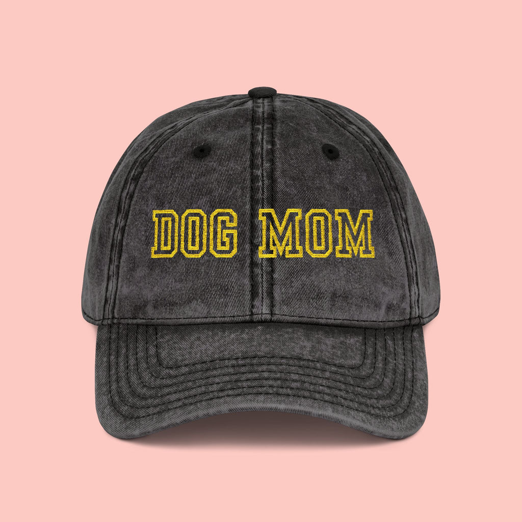 Dog Mom Vintage Embroidered Cap