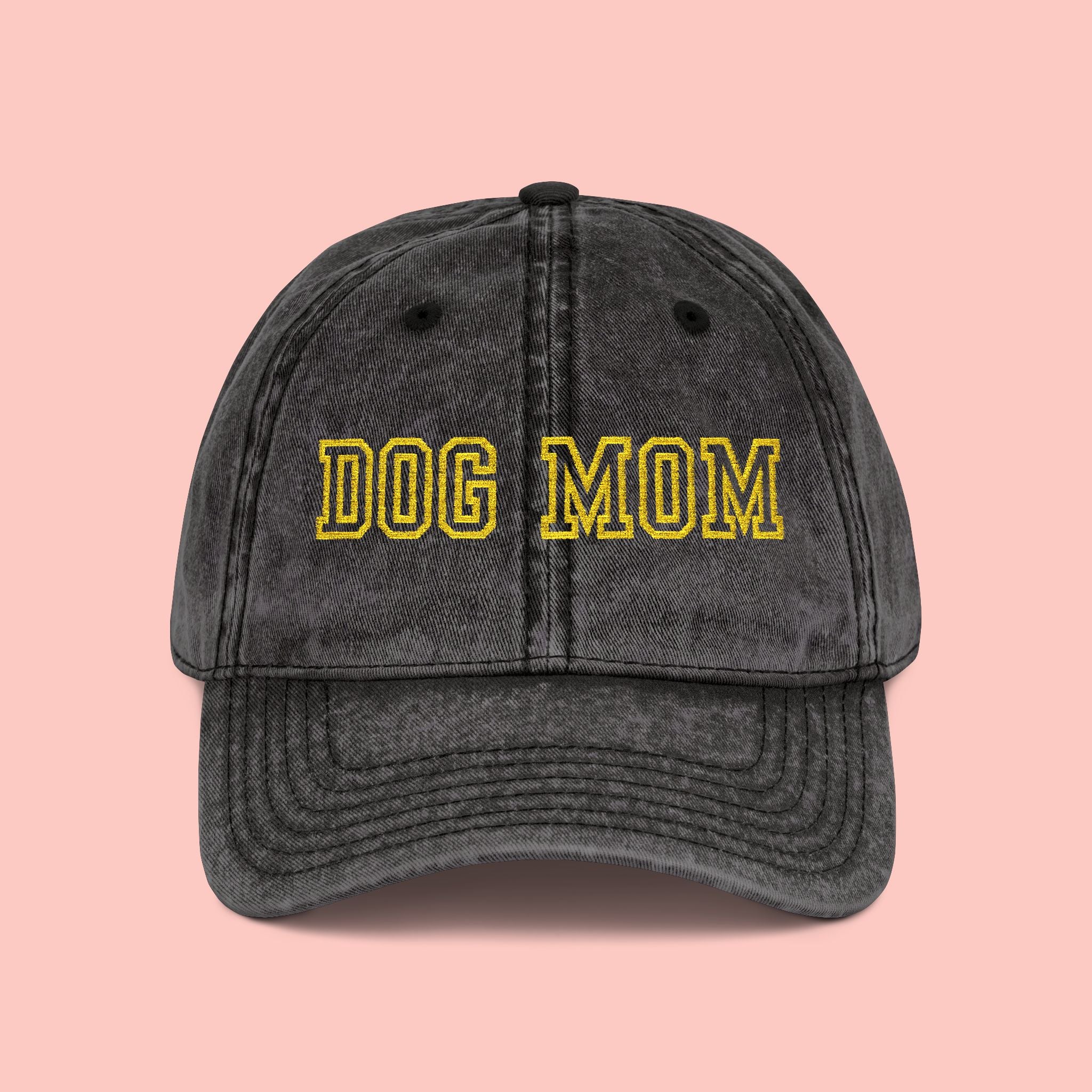 Dog Mom Vintage Embroidered Cap