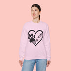 Dog Mom Heart Paw Crewneck Sweatshirt