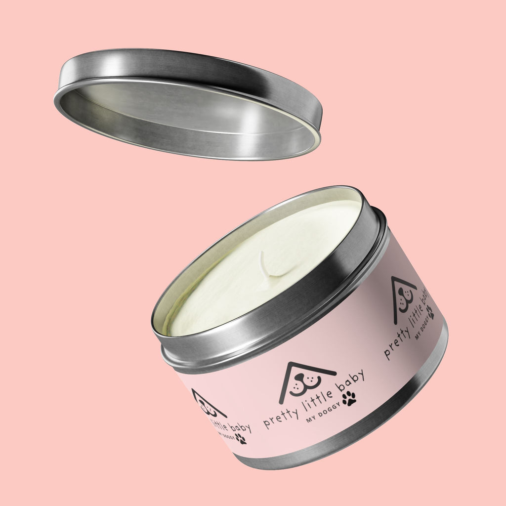 Tin Candle — "Pretty Little Baby" Scented Tin Candle (Pet-Themed Gift)