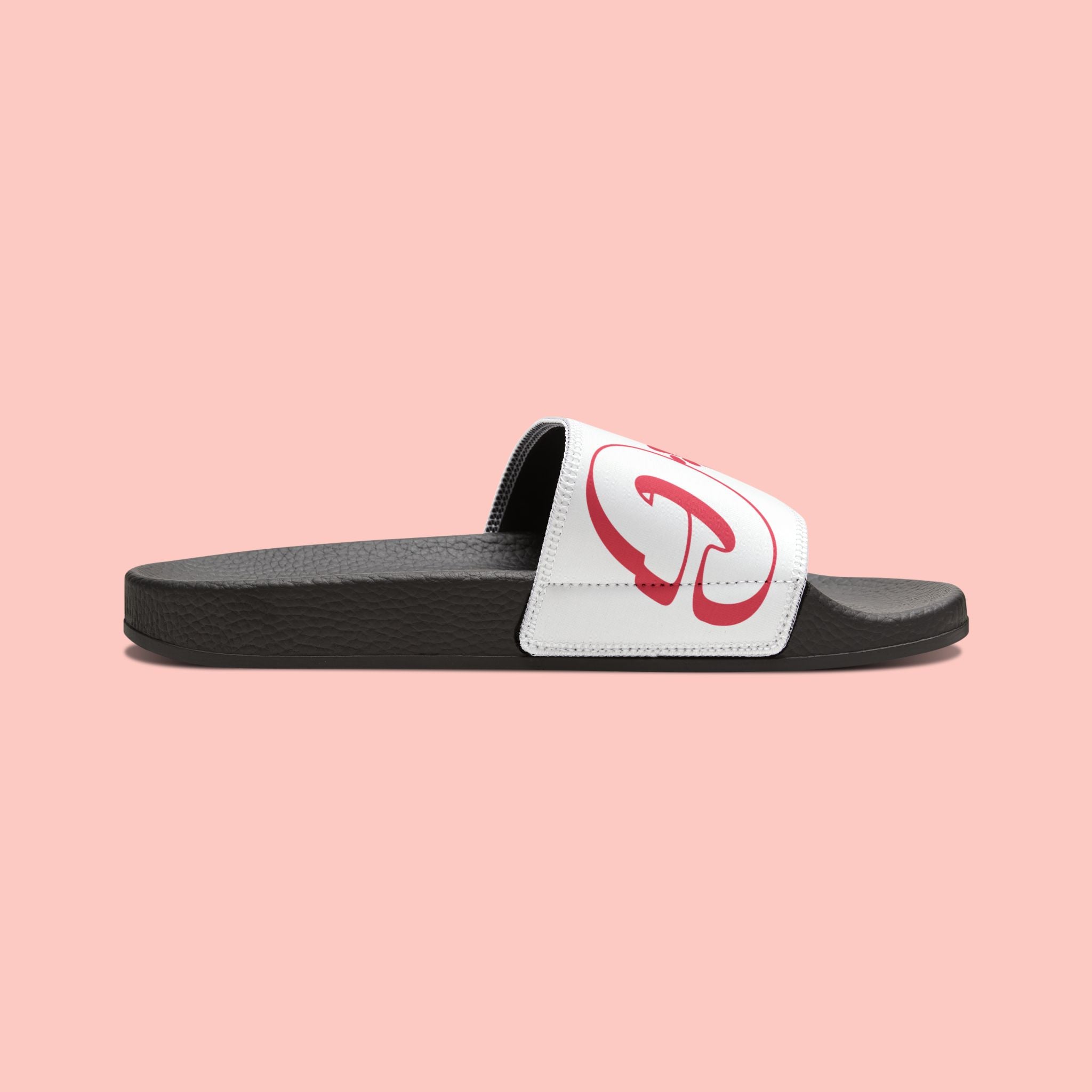 Sandals — 'Dog Mama' White Removable-Strap Slide Sandals