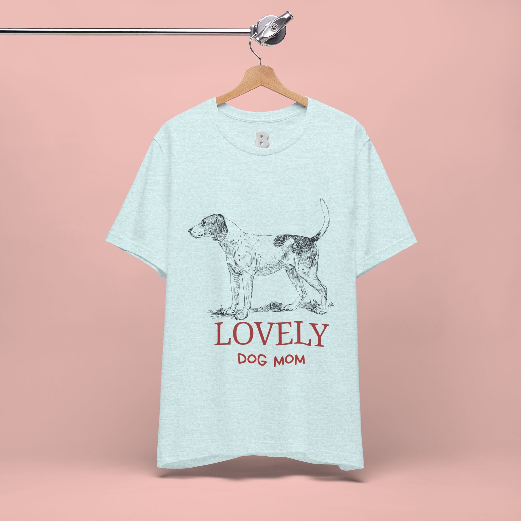 Lovely Dog Mom T-Shirt — Vintage Sketch Dog Graphic Tee