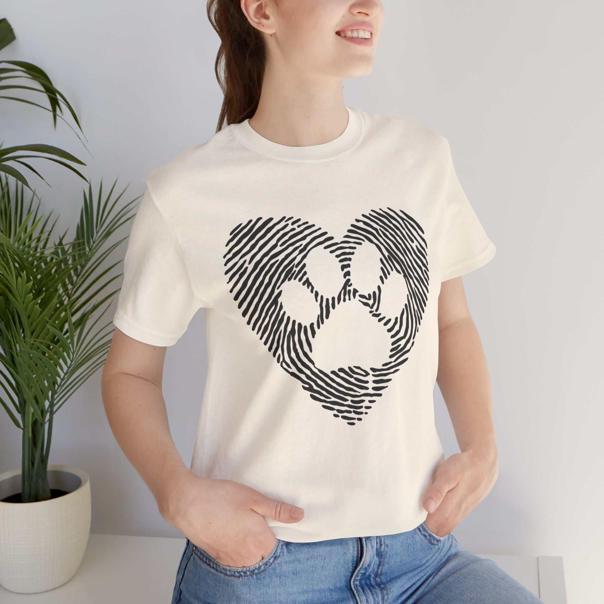 Fingerprint Heart Paw T-Shirt — Dog Paw Love Tee