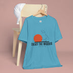 Enjoy the Morning Dog T-Shirt — Graphic Sunrise Pet Lover Tee