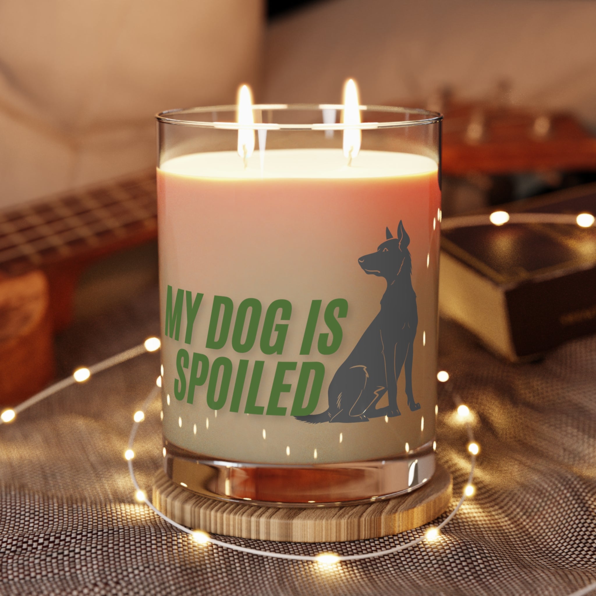 Scented Candle — “My Dog Is Spoiled” Glass Candle (11 oz)