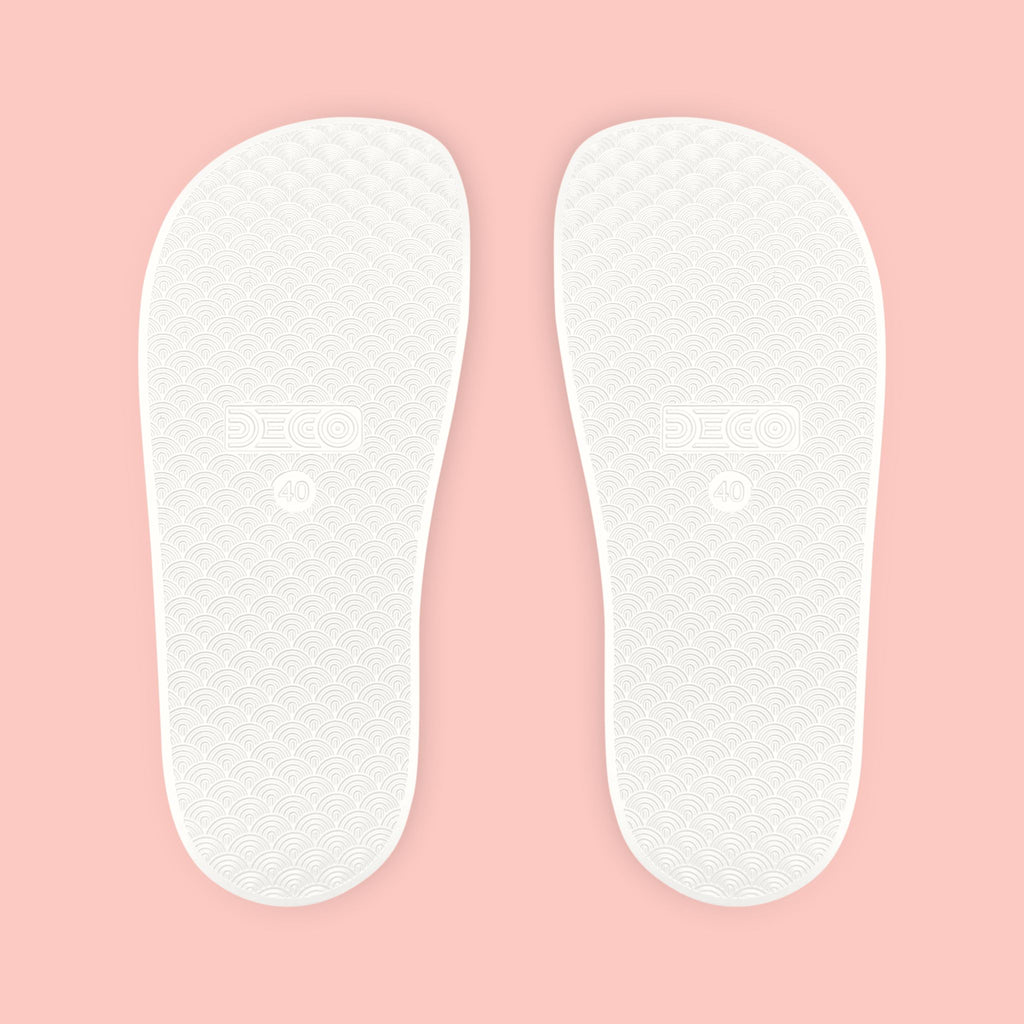 Sandals — 'Dog Mama' White Removable-Strap Slide Sandals