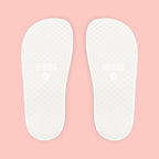 Sandals — 'Dog Mama' White Removable-Strap Slide Sandals
