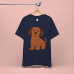 Dachshund Puppy Graphic T-Shirt — Cute Brown Dog Tee