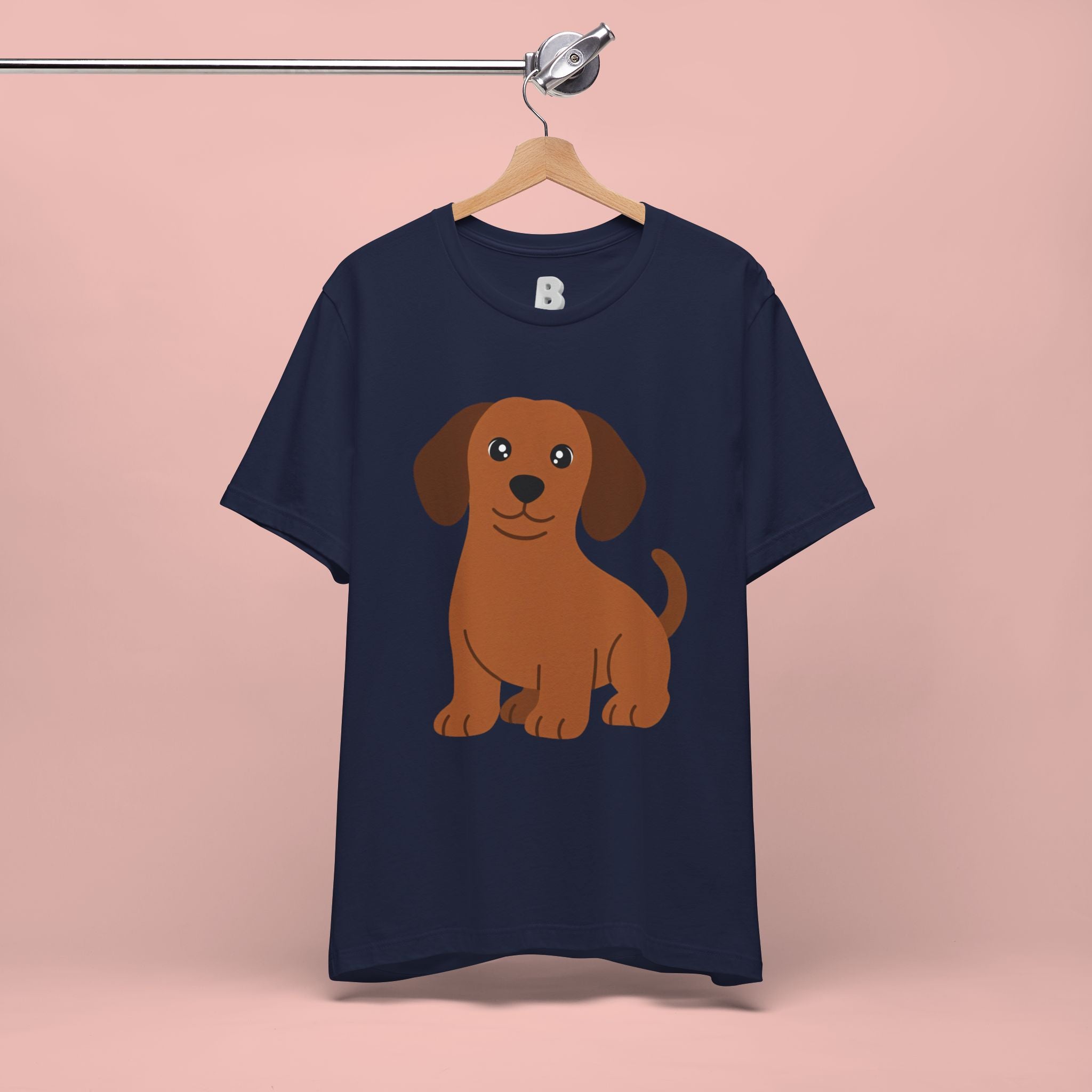 Dachshund Puppy Graphic T-Shirt — Cute Brown Dog Tee