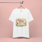 Dog Mom T-Shirt – Floral Paw Heart Graphic Tee